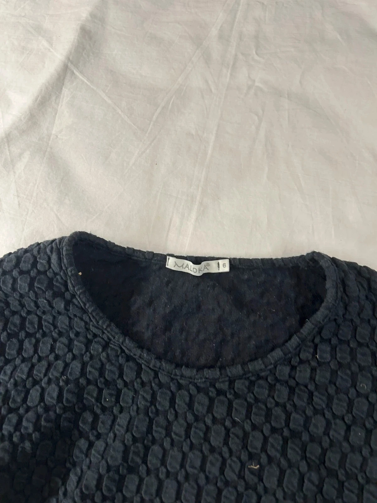 Vintage Maloka black long-sleeve blouse – photo 6